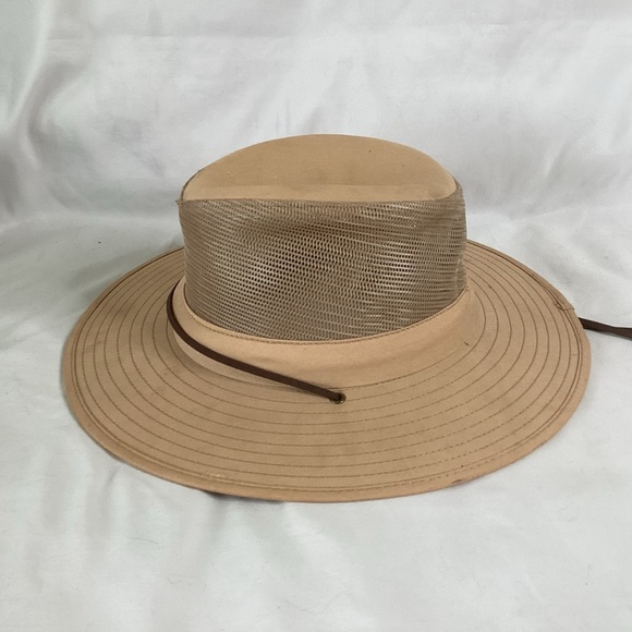 Turner Hats Tan Shade Hat w/ Leather Chin String - Picture 4 of 7